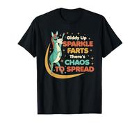 Giddy Up Sparkle Farts There's Chaos to Spread Funny Donkey T-Shirt