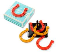 Galison Tabletop Horseshoes Game – Giddy Up – Brass Monkey