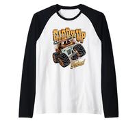 Giddy-Up Yeehaw Bullriding Monster Truck Off-Roading Raglan Baseball Tee