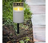 Gidenfly Solar Garden Lights, Grave Candle 2.95 x 5.12 Inches LED, Landscape Lawn Light, Grave Lights with Flameless Electronics Waterproof Solar
