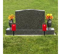 Gidenfly Solar Garden Lights, Grave Candle 2.95 x 5.12 Inches LED, Landscape Lawn Light, Grave Lights with Flameless Electronics Waterproof Solar,Red