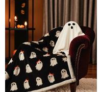 Gideon The Ghost Snuggle Tufted Throw Garden Greatness Black 1 Pack