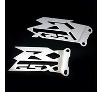 GIDIBII Foot Peg Heel Plates Guard Protector Compatible with Suzuki GSX-R 600/750 2006-2016, GSX-R 1000 2003-2016 (Silver)