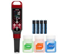 GIDIGI Digital Pool Salt Tester & pH Meter Water Quality Tester with Color Screen for Pool Aquarium Hot Tub Hydroponics 0.1 High Accuracy Salinity Tester Pool Water Testing Kit for Saltwater Aquarium