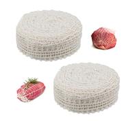 GIDWRIY 2 x Elastic Mesh for Roasted Meat, 2 m, Sausage Net, Food Net for Roasts, Kitchen Net for Baking, Elastic Oven Mesh, Ham Net for Poultry Store
