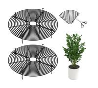 GIDWRIY Pack of 2 Flower Pot Grids 30 cm, Cover Flower Pot Protection, Plant Protection Against Cats, Flower Protection, Plant Protection Grid, Round, Flower Pot Protection, Baby, Plant Grid for Pets