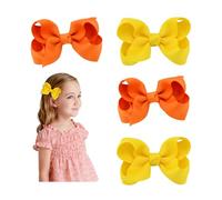 GIDWRIY Pack of 4 Bows for Girls, Hair Bow, Hair Bow, Hair Bow, Hair Clips Bow, Hair Clips with Bow, Hair Clips with Bow, Elegant Hair Clips for Children