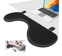 Giecy Desk Extender Tray,Foldable Arm Rest Elbow Wrist Rest Support Clamp on Desk,Computer Keyboard Tray Table Extension for Working,Studying and Gaming(Black)