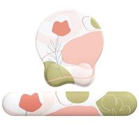 Giecy Keyboard Mouse Wrist Rest, Ergonomic Gel Mouse Wrist Rest Support Pad Pain Relief for Home Office Computer Laptops, Gaming,Typing (Pink Rose)