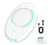 Giecy Ultra Slim Mouse Mover, Jiggler with Adjustable Interval Timer, Undetectable & Breathing Light, Simulates Realistic Mouse Movement for Keeping Computer Laptop Active（White）