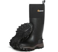 GIEESHIELD Breathable Insulated Next Camo G2 Warm Hunting Boots with Versatile Design - Durable Construction 6mm Neoprene Waterproof Rubber Boots for Men and Women Size 7 to 14, Black, 6 UK