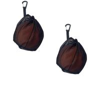 GIEEU 2 Pcs Single Ball Mesh Bag,Ball Storage Net Bag with Zipper Pocket,Drawstring Sling Backpack for Football Basketball Volleyball Soccer