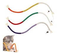 GIEEU 3 PCS Catnip Toy Bite Rope,Interactive Cat Chew Toy for Indoor Cats,Natural Catnip Cat Chew Toy Cleaning Cat Teething Stress Release 70cm