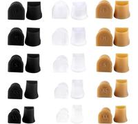 GIEEU 30 PCS Heel Stoppers for High Heels, Non-Slip Stiletto Cover with 4 Sizes, Black Heel Cap Protectors Replacement for Outdoor Events, Grass, Wedding, Gravel & Wetlands (XXS/XS/S/M/L)
