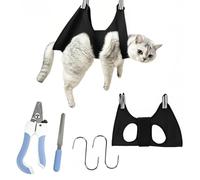 GIEEU Dog Grooming Hammock, Pet Hammock Harness for Medium Dogs/Giant Cats with Adjustable Velcro Widen Strap, Dog Sling Holder Helper for Nail Clipping,Claw Care and Pet Washing (S Size)