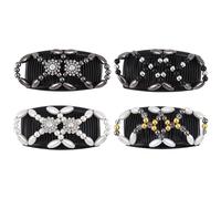 GIEEU Magic Beads Hair Comb, 4 PCS Double Side Combs Clips, Durable Elastic Hair Accessories for Women, DIY Styling for Daily & Party