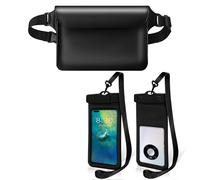 GIEEU Waterproof Pouch Bag for Phones Transparent Waterproof Case Dry Bag with Waist/Shoulder Strap Transparent Phone Pouch for Beach Swimming Kayaking & Outdoor Activities 2 Pcs