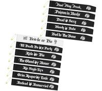 Giegxin 12 Pack Bride or Die Sashes for Gothic Spooky Bachelorette Party | Black Till Death Do Us Sashes, Gothic Spooky Style, Gothic Spooky Bridal Shower Wedding Engagement Bachelorette Supplies