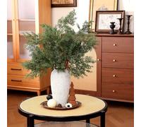 Giegxin 6 Pcs Christmas Artificial Cedar Branches Realistic Greenery Cedar Sprig Stem Faux Pine Picks for Vase Xmas Tree Garland Wreath DIY Crafts Home Decor (36 Inch)