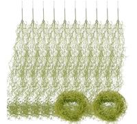 Giegxin Halloween Spanish Moss 41" Succulents Faux Moss Artificial Succulent Plants Fake Vines Hanging Plants Swamp Decoration Potted Artificial Hanging Garland(Grayish Green,12 Pack)