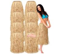 Giegxin Natural Raffia Grass Skirts Tropical Luau Hula Skirt for Adults Women Men Hawaiian Party Costume Beach, As Shown in the Pictures Fresh Style, One Size