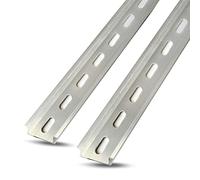 GIEHOUGRIO 2 Piece Slotted DIN Rails, 13 Inches Long, 35mm Width, 7.5mm Height, Aluminum, RELAY Mount