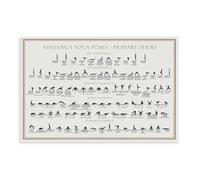 GIEIG Ashtanga Yoga Poses Primary Series Canvas Posters Wall Art Bedroom Office Room Decor Gift Unframe 12x18inch