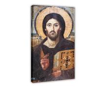 GIEIG Christ Pantocrator - Saint Catherine's Monastery Canvas Wall Art Print Poster For Home School Office Decor Frame 12x18inch(30x45cm)