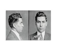 GIEIG Lucky Luciano Mugshot Gangster Canvas Art Poster And Wall Art Picture Print Modern Family Bedroom Decor Unframe 20x30inch(50x75cm)