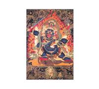 GIEIG Mahakala - Brahman Destructive Power - Dharma Protector Tibetan Canvas Wall Art Print Poster For Home School Office Decor Unframe 12x18inch(30x45cm)