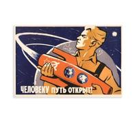GIEIG The Way Is Open For A Human Being Soviet Union Propaganda Canvas Art Poster And Wall Art Picture Print Modern Family Bedroom Decor Unframe 16x24inch(4