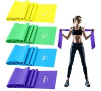 GIEMIT Resistance Bands Set,TPE Elastic Bands with 4 Resistance Levels,Exercise Bands Workout Resistance Bands Set for Recovery,Physical Therapy,Fitness,Yoga,Pilates,Rehab,Strength Training