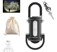 Gienslru 1200LM Super Bright Mini Keychain Flashlight Waterproof, Ultra-Bright LED Rechargeable Keychain Light, 3 in 1 Powerful Mini Flashlight with 3 Modes, for Camping Biking Hiking Outdoor (Black)