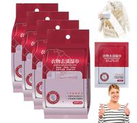 Gienslru Clothes Stain Removal Wipes, 20 Pack Stain Remover - Individual Wrapped Cleaning Wipes - No Dry Cleaning Food, Grease, Coffee Off Laundry, Underwear, Fabric (4pcs)