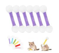 Gienslru Giant Q Tip Cat Toy with Catnip 6 Pack, Durable Cotton Swab Cat Toy for Indoor Cats, Interactive Teething Chew Sticks, Felt Kitty Kicker Toys for Boredom Relief and Exercise (A)