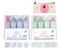 Gienslru Glitter Highlighters, Glitter Highlighter Pen, Glitter Highlighter Markers, 4 PCS Multifunctional Flash Pen for Sparkling Note Taking Diary, Smooth Writing (2pcs-C)