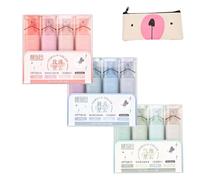 Gienslru Glitter Highlighters, Glitter Highlighter Pen, Glitter Highlighter Markers, 4 PCS Multifunctional Flash Pen for Sparkling Note Taking Diary, Smooth Writing (3PCS)