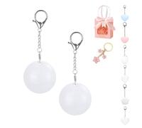 Gienslru Love Wallet Tote Bag Touch Sensing Light, Purse Light Handbag Lights, Rechargeable Mini Touch Handbag for Inside, LED Automatic Glow, Heart Shaped Purse Lights Keyring (Circle*2)
