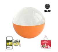 Gienslru New Upgrade Memory Sphere, 2.7" Memory Orb, Memory Sphere Ball, Crystal Ball Video Player Supports Wifi, 3D Memory Sphere Lamp with Sound, Uploadable Videos & Photos (Orange)