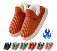 Gienslru Pluffi The Cozy & Stylish Slipper, Pluffi Slipper Booties, Winter Warm Thick-Soled Plush Fuzzy House Cloud Slide (C, Adult, Men, 8, Numeric Range, UK Footwear Size System, 9, Medium)