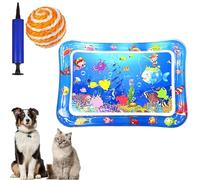 Gienslru Wassermatte Katzen Kratzfest, Wasserspielmatte Katze, Katzen Wassermatte, Wasser Matte Für Katze, Interaktives Katzenspielzeug, Water Sensor Play Mat Cat Aufblasbare (F, 66 * 47CM)
