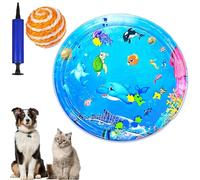 Gienslru Wassermatte Katzen Kratzfest, Wasserspielmatte Katze, Katzen Wassermatte, Wasser Matte Für Katze, Interaktives Katzenspielzeug, Water Sensor Play Mat Cat Aufblasbare (P, 100 * 100CM)