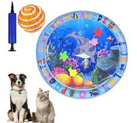 Gienslru Wassermatte Katzen Kratzfest, Wasserspielmatte Katze, Katzen Wassermatte, Wasser Matte Für Katze, Interaktives Katzenspielzeug, Water Sensor Play Mat Cat Aufblasbare (C, 100 * 100CM)