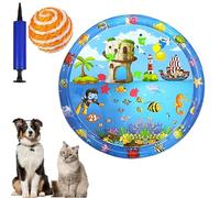 Gienslru Wassermatte Katzen Kratzfest, Wasserspielmatte Katze, Katzen Wassermatte, Wasser Matte Für Katze, Interaktives Katzenspielzeug, Water Sensor Play Mat Cat Aufblasbare (M, 100 * 100CM)