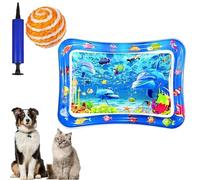 Gienslru Wassermatte Katzen Kratzfest, Wasserspielmatte Katze, Katzen Wassermatte, Wasser Matte Für Katze, Interaktives Katzenspielzeug, Water Sensor Play Mat Cat Aufblasbare (J, 66 * 47CM)