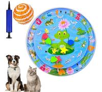Gienslru Wassermatte Katzen Kratzfest, Wasserspielmatte Katze, Katzen Wassermatte, Wasser Matte Für Katze, Interaktives Katzenspielzeug, Water Sensor Play Mat Cat Aufblasbare (A, 65 * 65CM)