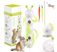 Gienslru Whirlie Cat Toy, Happy Luna Cat Toy, Smart Motion Cat Toys with Worm Design, Keep Them Busy, Happy, and Moving, Wall & Window Mounted Abs Plastic (1 Pcs)