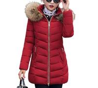 Gienslru Winter Coats for Women UK Quilted Down Jackets Womens Parka Longline Fleece Shacket Thick Lined Zip Puffer Jackets Plus Size Trench Coat with Hood Warm Lightweight Windproof Casual Outwear