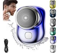 Gienslru Zao Mini Shaver Men 2023, Mini Shaver Portable Electric Shaver, Portable Pocket Size Washable Electric Razor Wet and Dry, USB Mini Shaver for Travel, (Gradient Blue)