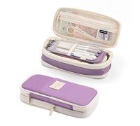Gienxias Pencil Case - Expandable Pencil Case with Large Capacity, Ideal as Pencil Case and Pencil Case for Kids, Girls and Teenagers - Perfect for School and Office Use, purple, Multifunctional